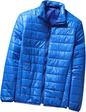 Muscularfit Mens Winter Fashion Coat Plus Size Packable Parka Coat Full Zip Quilted Jacket Thicken Waterproof Jacket Coat