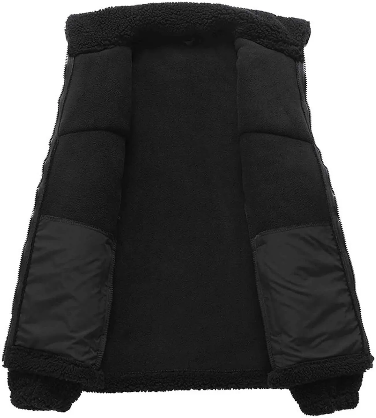 Muscularfit Men's Winter Warm Coats Heavy Warm Windproof Outerwear Full Zip Parka Jackets Stand Collar Thicken Padded Coats