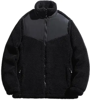 Muscularfit Men's Winter Warm Coats Heavy Warm Windproof Outerwear Full Zip Parka Jackets Stand Collar Thicken Padded Coats