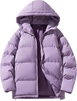 Muscularfit Padded Jacket Coats for Men Winter Waterproof Puffer Jacket Bubble Coats Padded Quilted Down Jacket with Pockets
