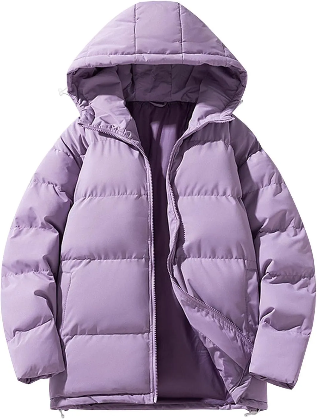 Muscularfit Padded Jacket Coats for Men Winter Waterproof Puffer Jacket Bubble Coats Padded Quilted Down Jacket with Pockets