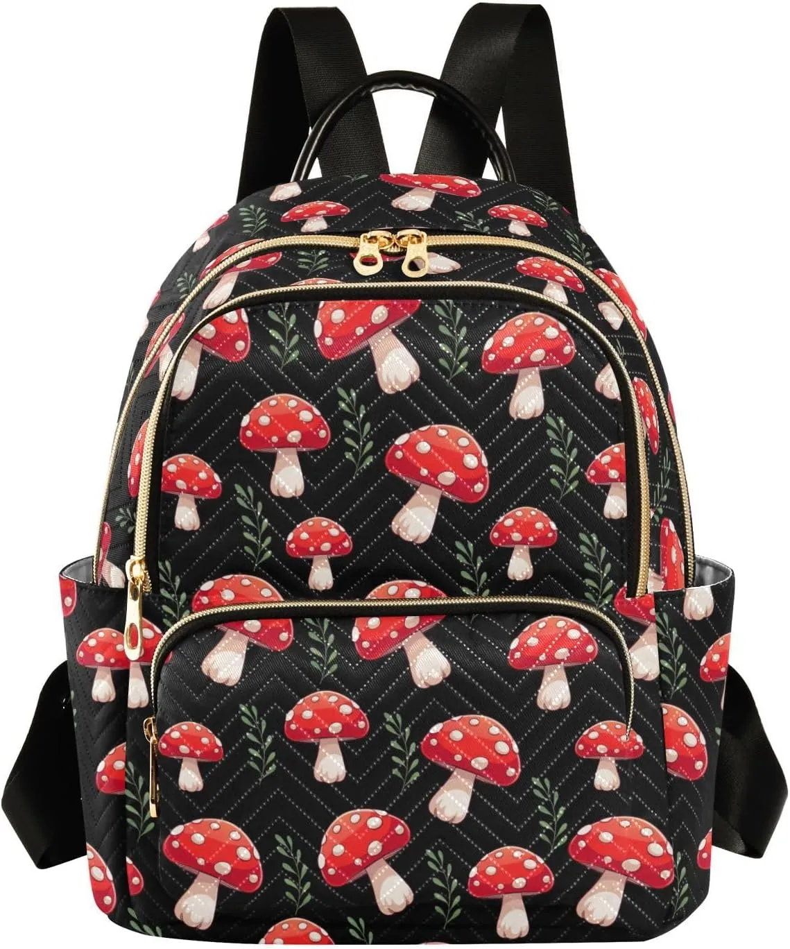 Mushrooms Mini Backpack for Women, Travel Backpack Purse for Ladies Fashion Shoulder Bag Daypack Travel Bag