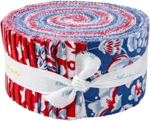 My Mind's Eye Freedom Garden Rolie Polie 40 2.5-inch Strips Jelly Roll Riley Blake RP-15620-40