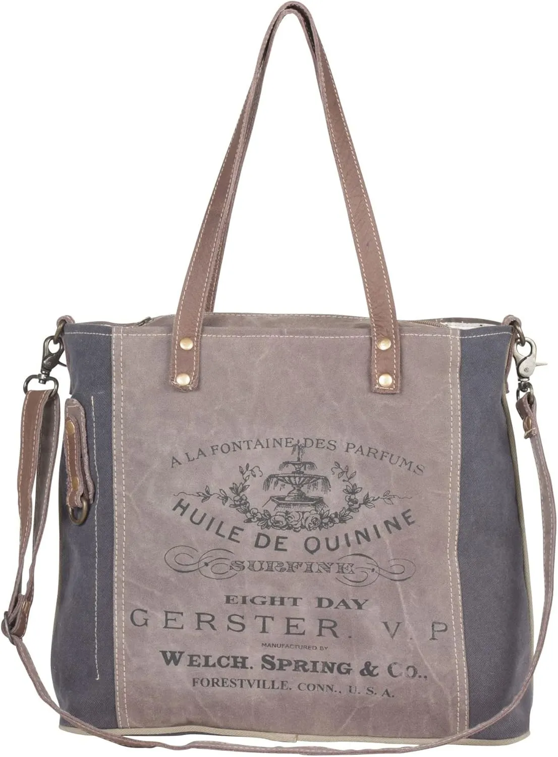 Myra Bag Western Tote Shoulder Bag for Women - Leather Crossbody Bag Slate