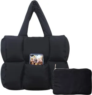 NAARIIAN Puffer Tote Bag for Women, Lightweight Quilted Puffy Shoulder Handbag with Adjustable Shoulder Strap