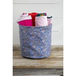 Natural Life Storage/ Waste Bin - Blue Floral