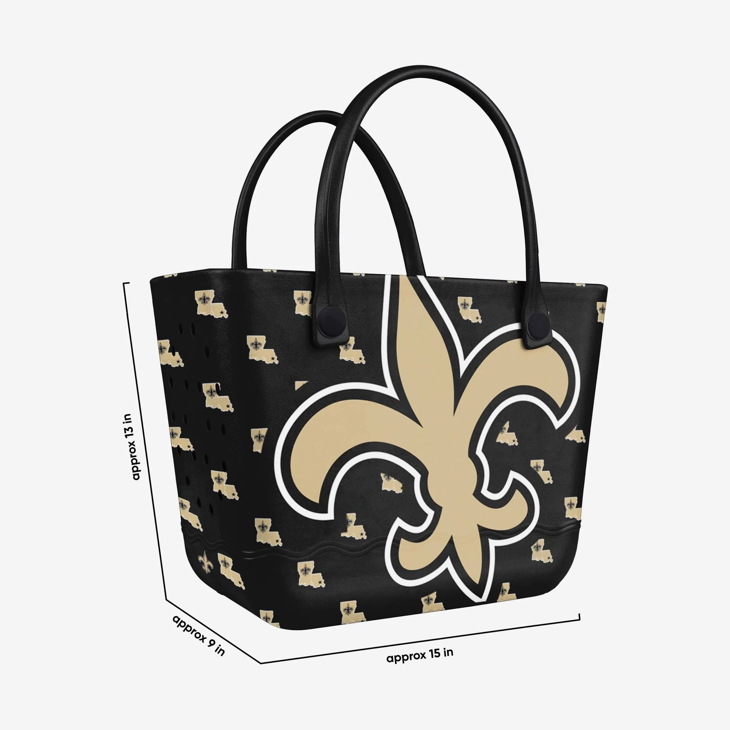 New Orleans Saints Big Logo Mini Print Tailgate Tote Bag