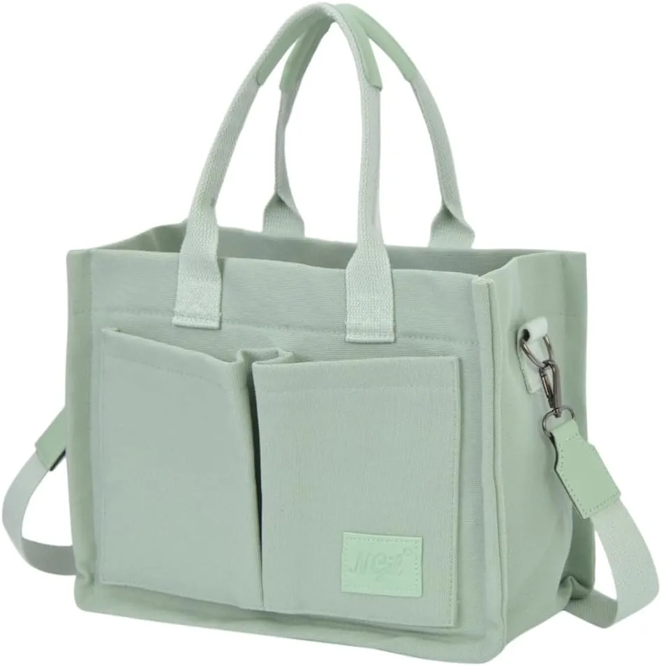 NGIL Large Canvas Tote Bag – Travel Shoulder Carryall for Women Laptop Case Lightweight Style for Work Commute or Weekend Use
