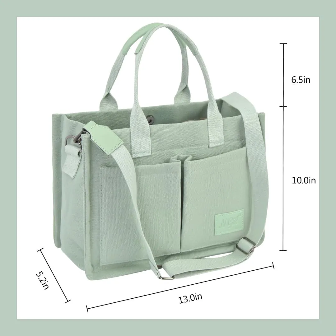 NGIL Large Canvas Tote Bag – Travel Shoulder Carryall for Women Laptop Case Lightweight Style for Work Commute or Weekend Use