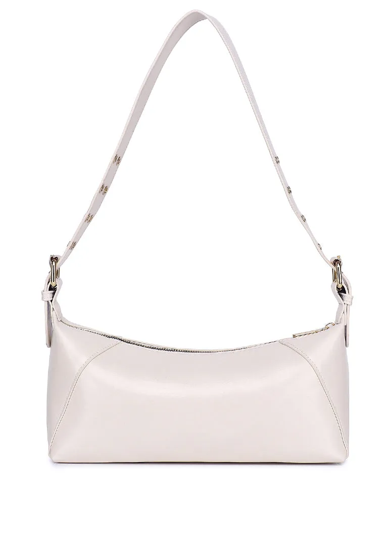 Ninny Belted Shoulder Bag (Beige)