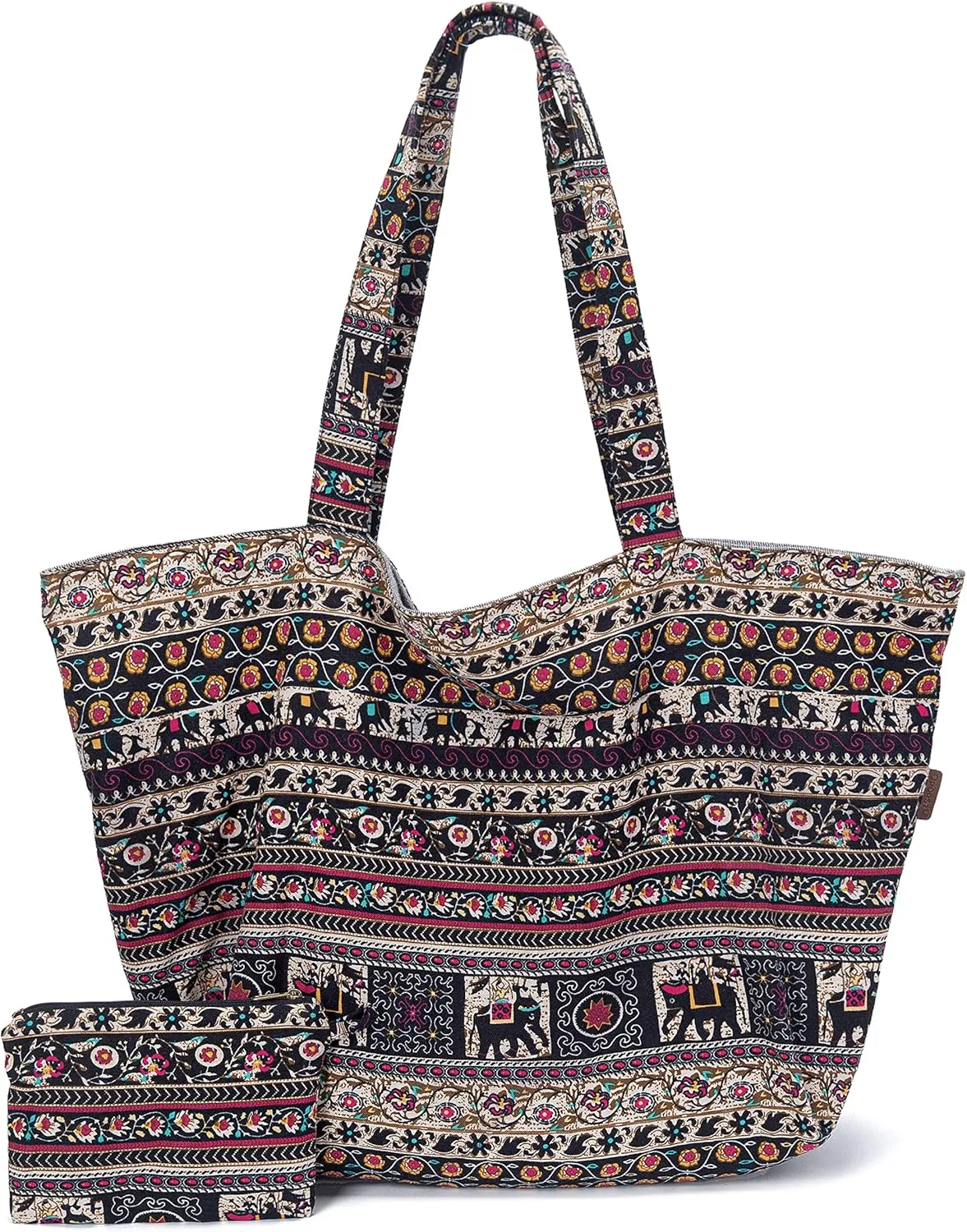 OPQRSTU Women Hippie Tote Hand Bag Large Capacity Bohemian Bag Portable Tourist Shoulder Bags