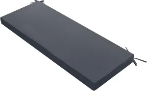 Outdoor Bench Cushion: Waterproof and Fade Resistant Patio Furniture Cushions - Non-Slip Bench Pad Cushion with Removable Cover for Garden Swing Porch Sofa Settee, 48 x 18 x 3 Inch, Dark Grey