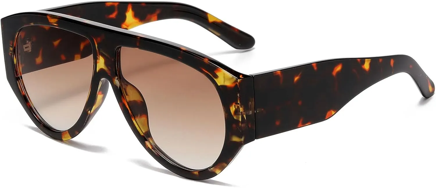 Oversized Aviator Sunglasses for Women Men Classic Big Frame Sun Glasses