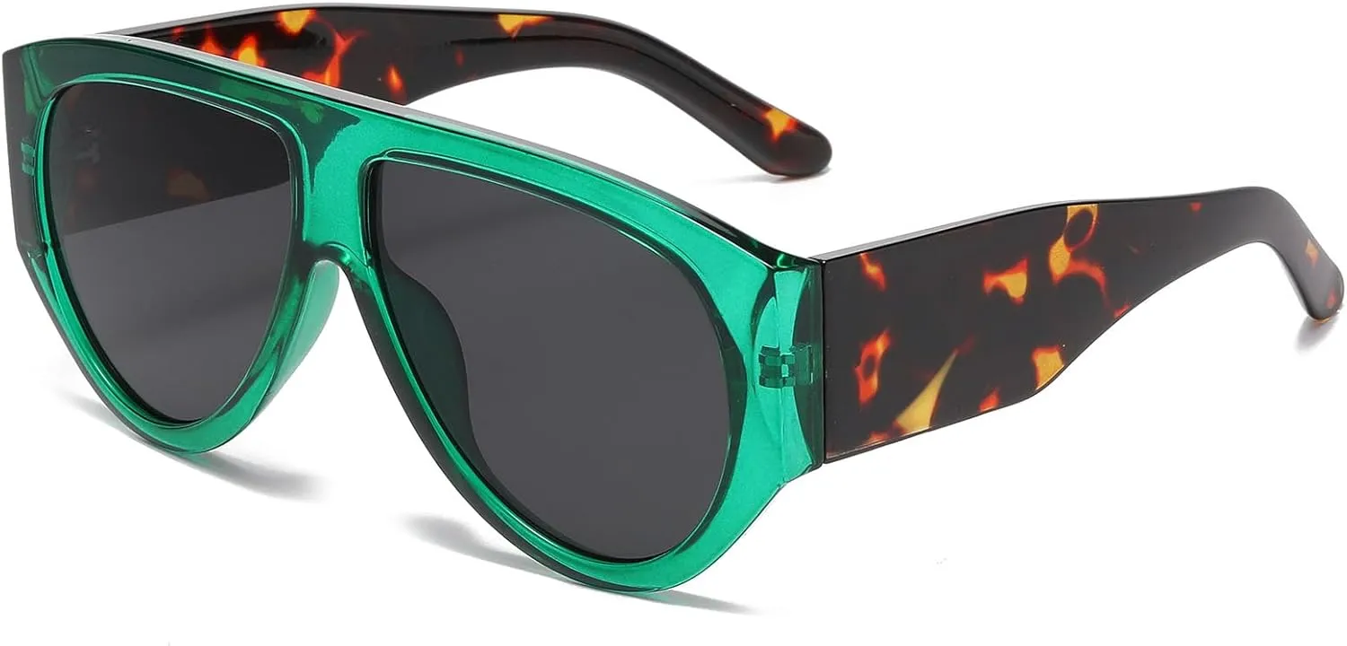 Oversized Aviator Sunglasses for Women Men Classic Big Frame Sun Glasses