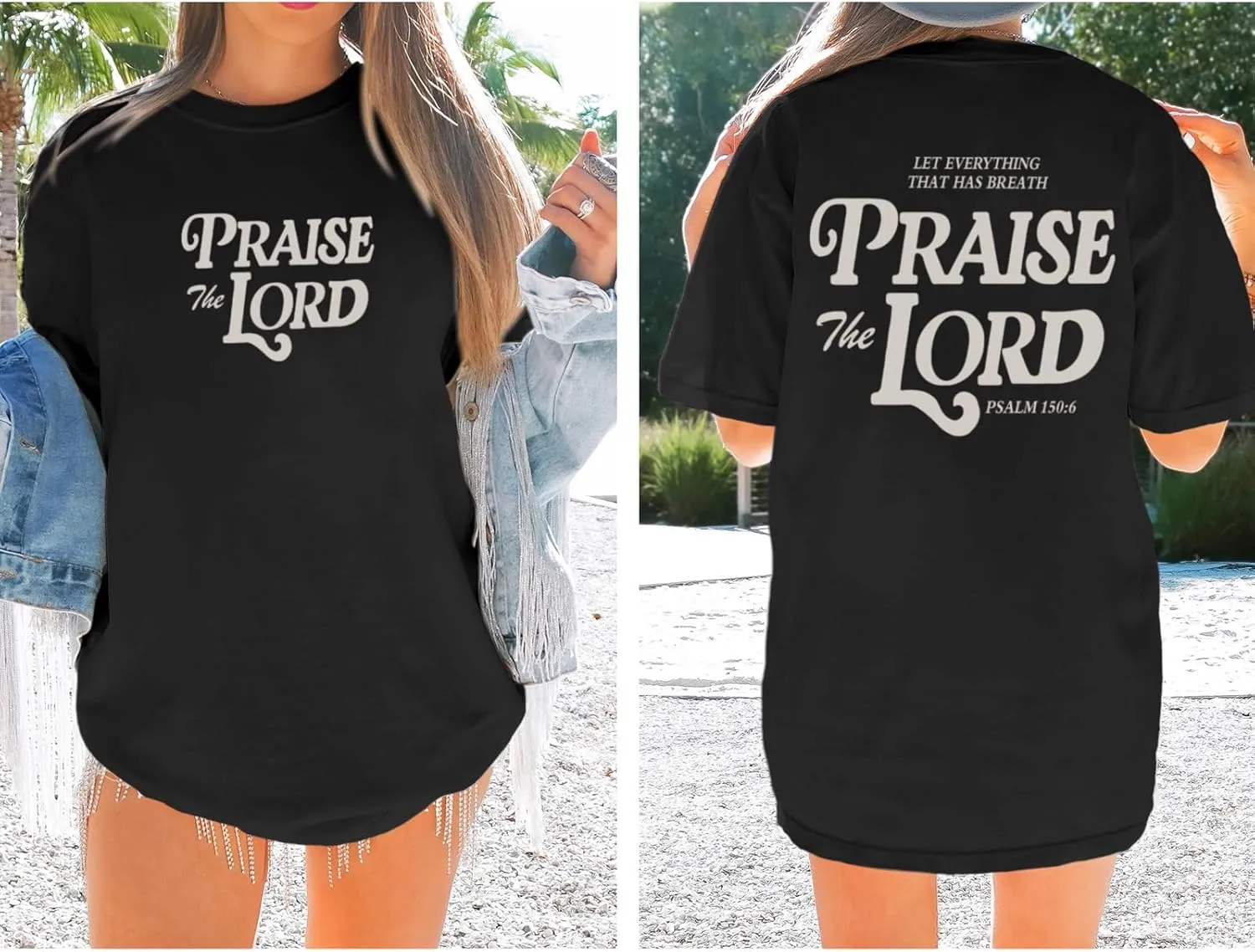 Oversized Christian Shirts for Women Praise The Lord T-Shirt Religious Bible Verse Tshirt God Jesus Shirt Graphic Tee
