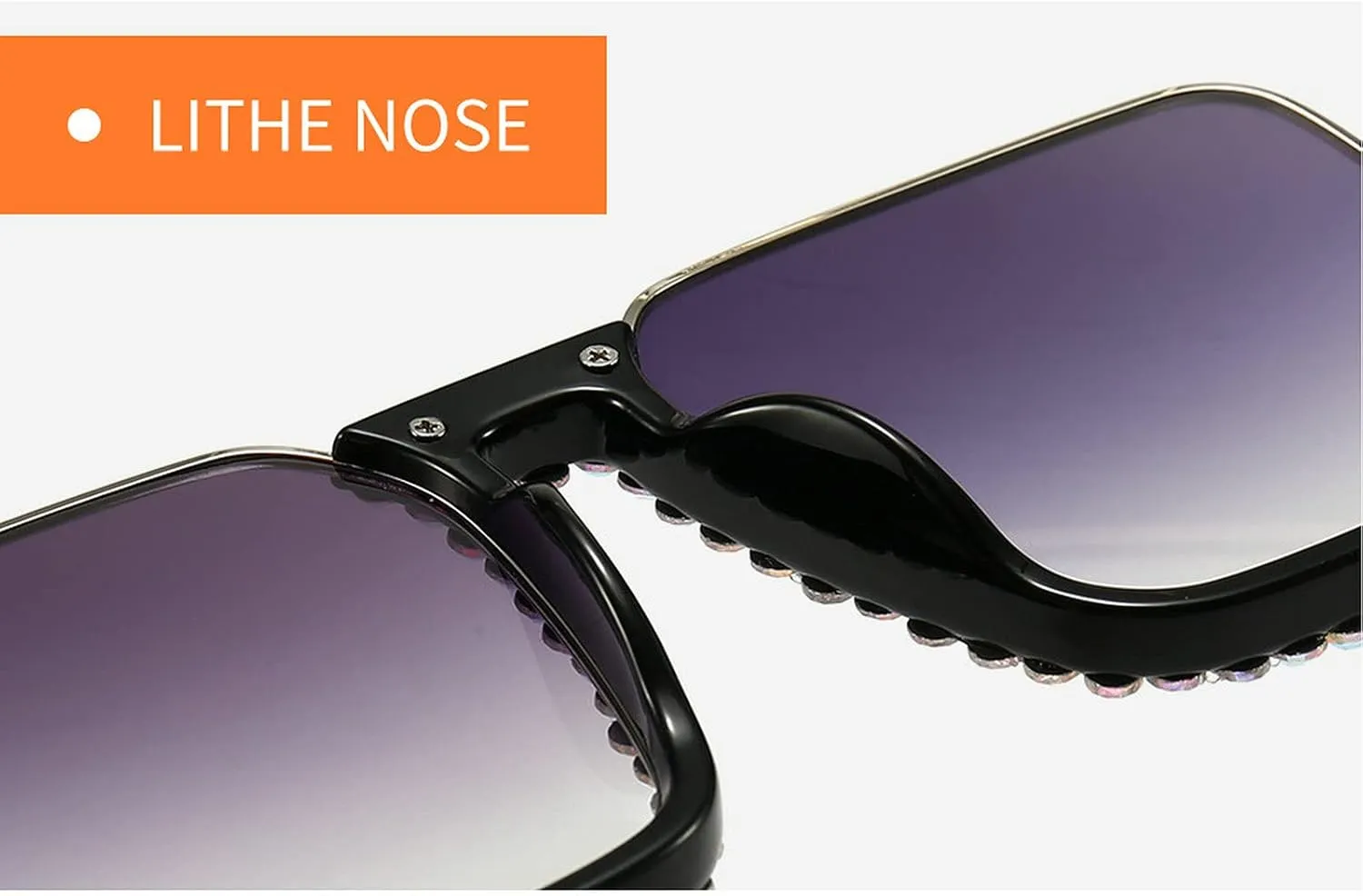 Oversized Diamond Sunglasses Women Rhinestone Square Sunglasses Vintage Men Bling Party Sunglasses Eyewear