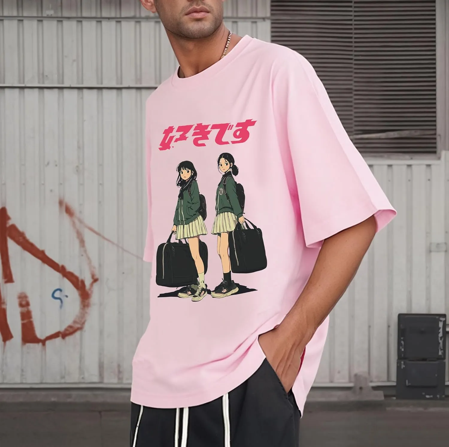 Oversized Graphic Tees Men Vintage Y2K Print Shirts Streetwear Unisex Harajuku T-Shirts