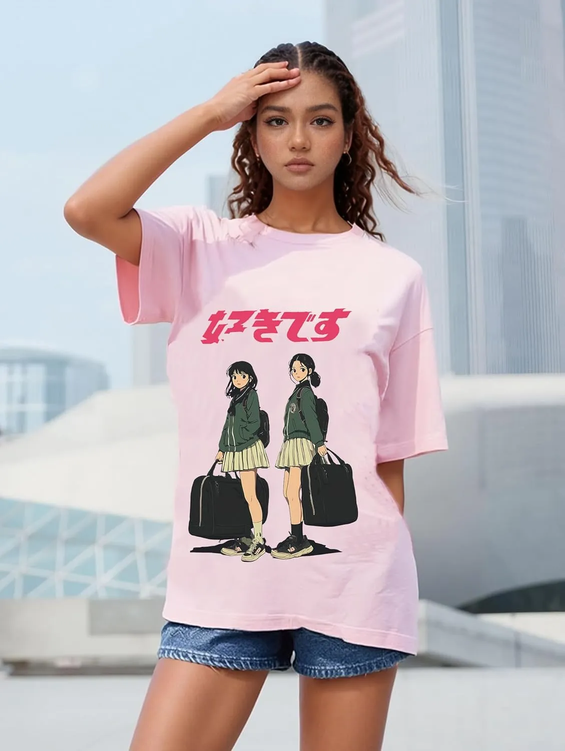 Oversized Graphic Tees Men Vintage Y2K Print Shirts Streetwear Unisex Harajuku T-Shirts