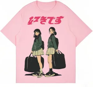 Oversized Graphic Tees Men Vintage Y2K Print Shirts Streetwear Unisex Harajuku T-Shirts
