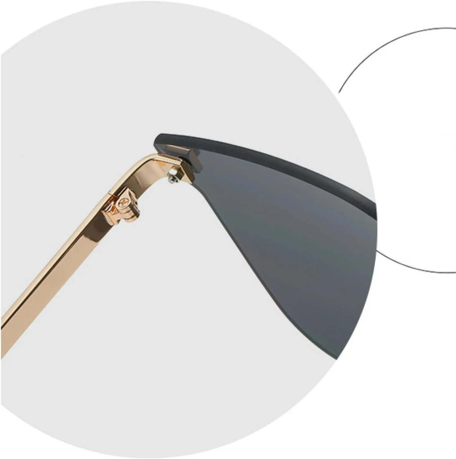 Oversized Rimless Sunglasses Women Men Retro Fashion Outdoor Sports Driving Sun Glasses Uv400