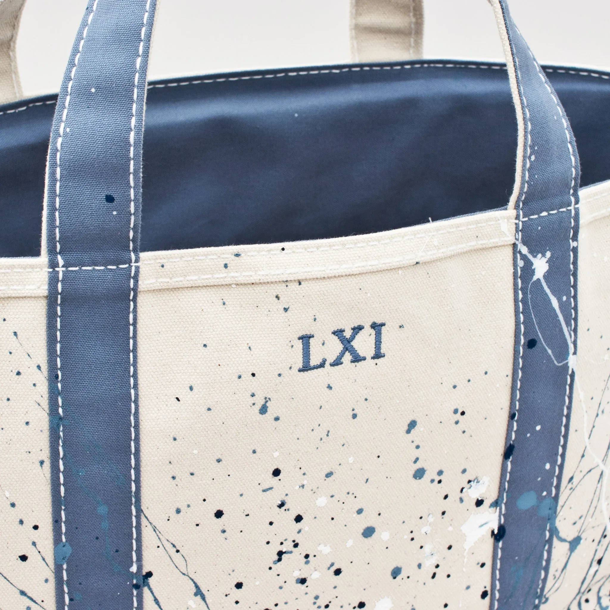 Paint Splatter Tote Bag - Falsterbo Sky