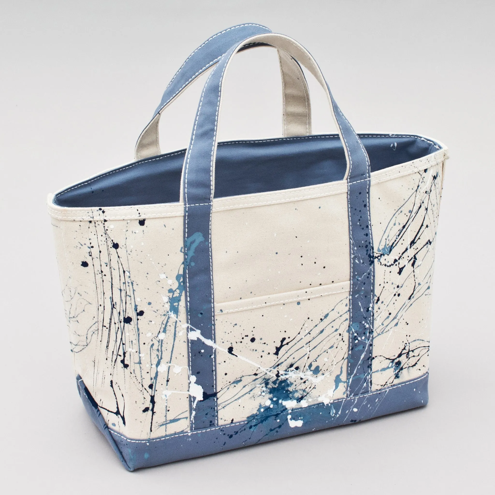 Paint Splatter Tote Bag - Falsterbo Sky