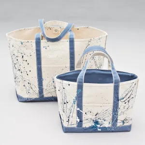 Paint Splatter Tote Bag - Falsterbo Sky