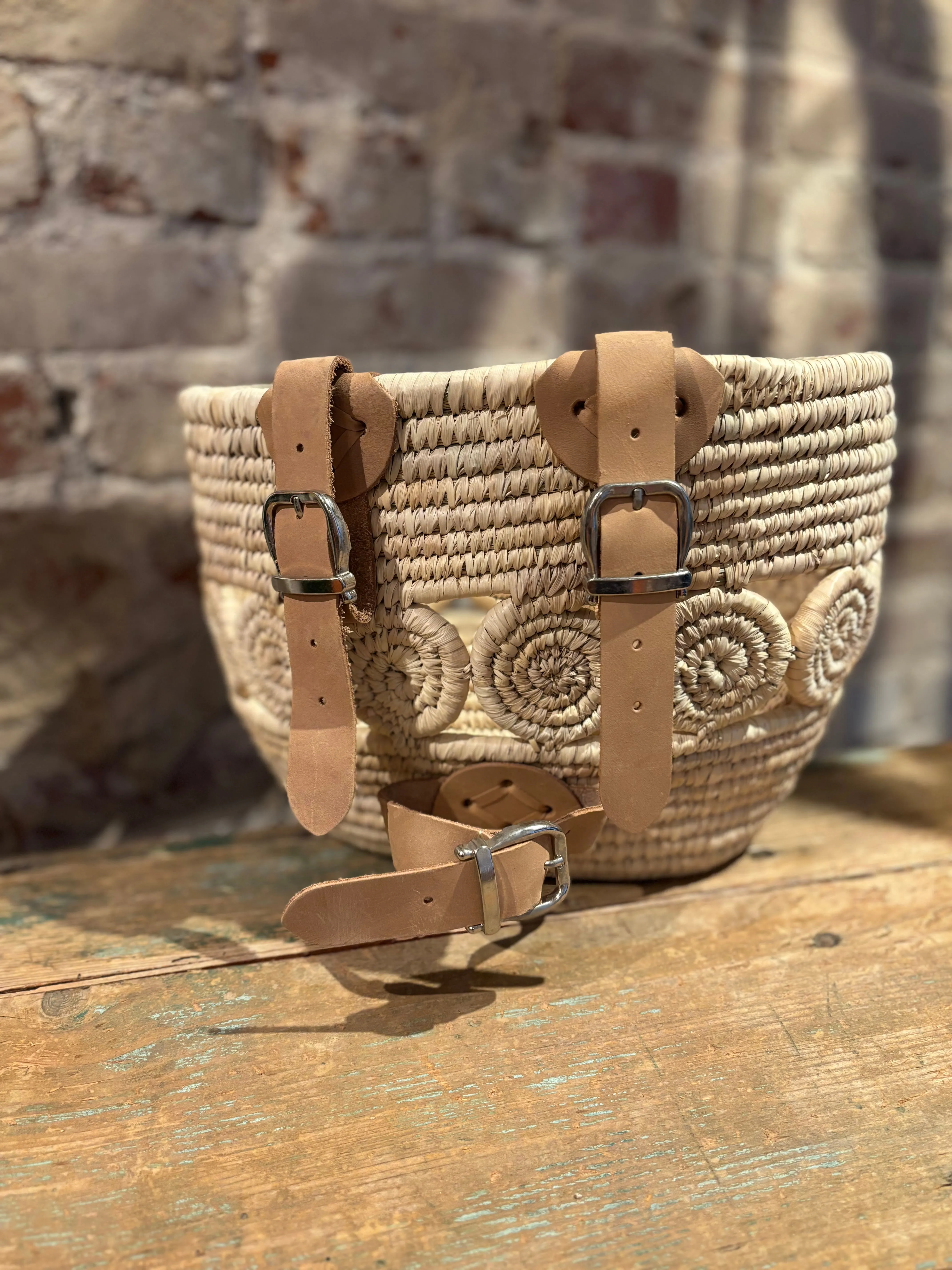 Palm Leaf Bike Basket