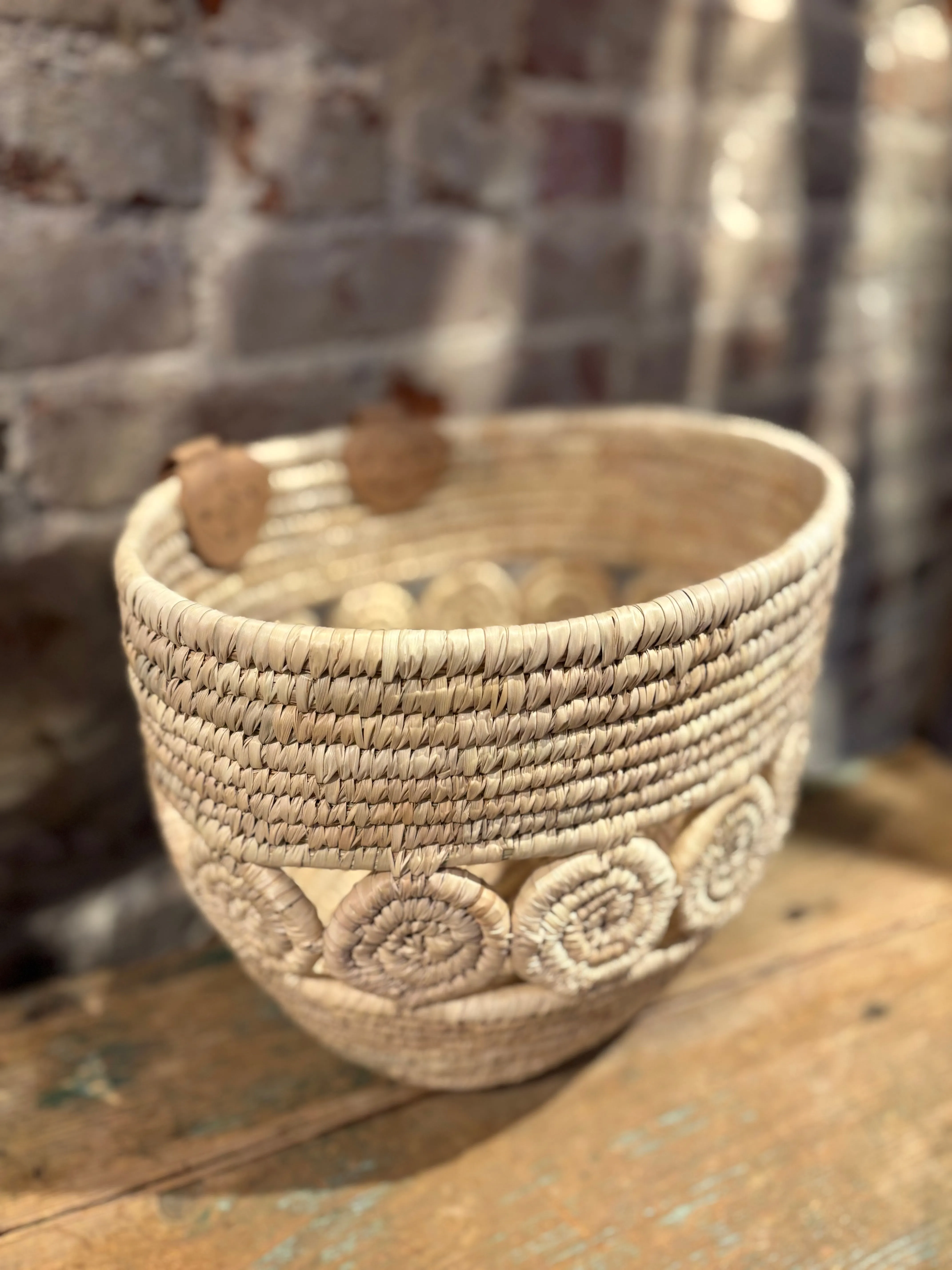 Palm Leaf Bike Basket
