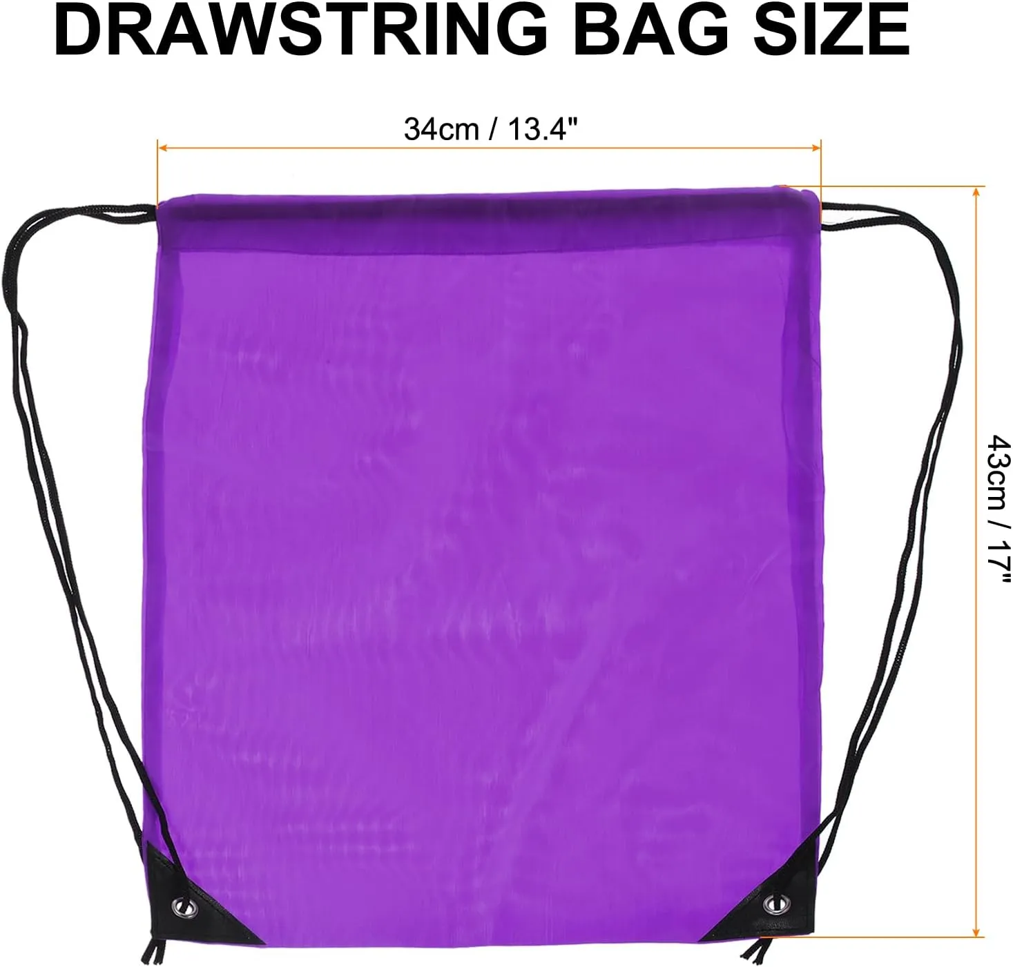 PATIKIL Drawstring Backpack Bulk 100 Pack Draw String Bags 210D Polyester Gym Cinch Sack for Women Men Gym Sport Travel Party, Purple (16.5" x 13.3")