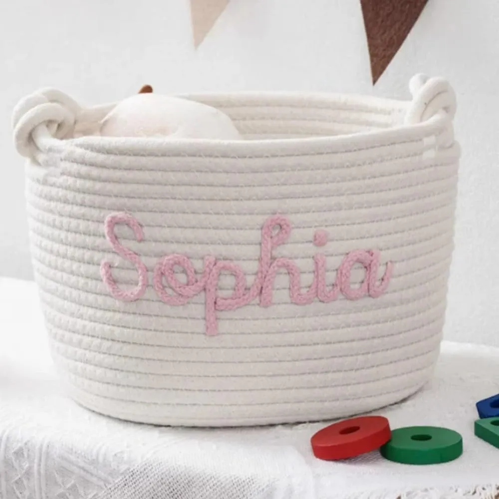 Personalized Baskets for Gifts Empty,Custom Easter Baskets with Name,gift Baskets Empty,baskets for Organizing,dog Toy Baskets,small Baskets (40x21x15cm)