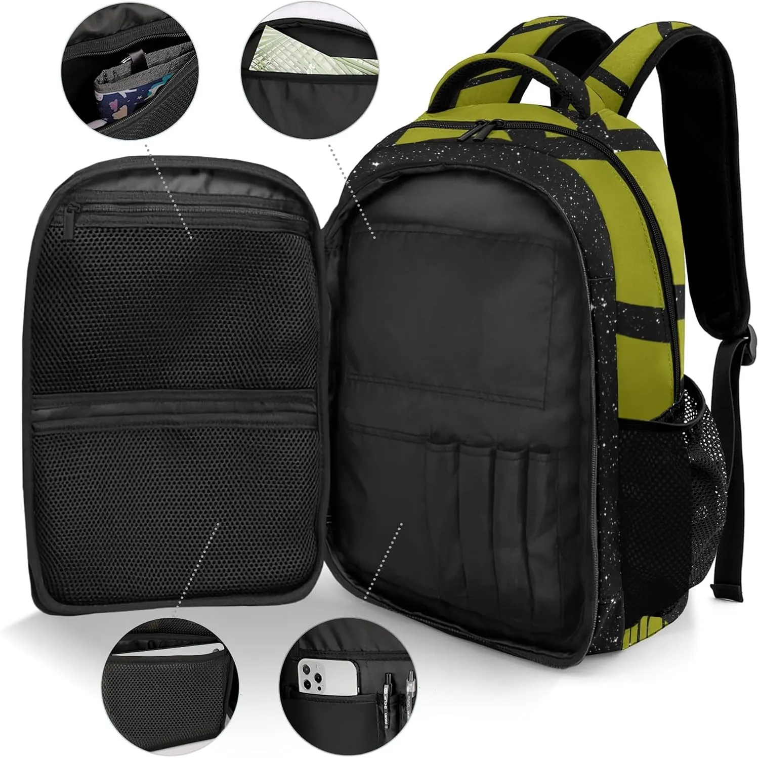 Personalized Love Water Polo Boy Backpack Multifunctional Waterproof Laptop Bag for Boy Girl Travel Gift Bling Glitter Print