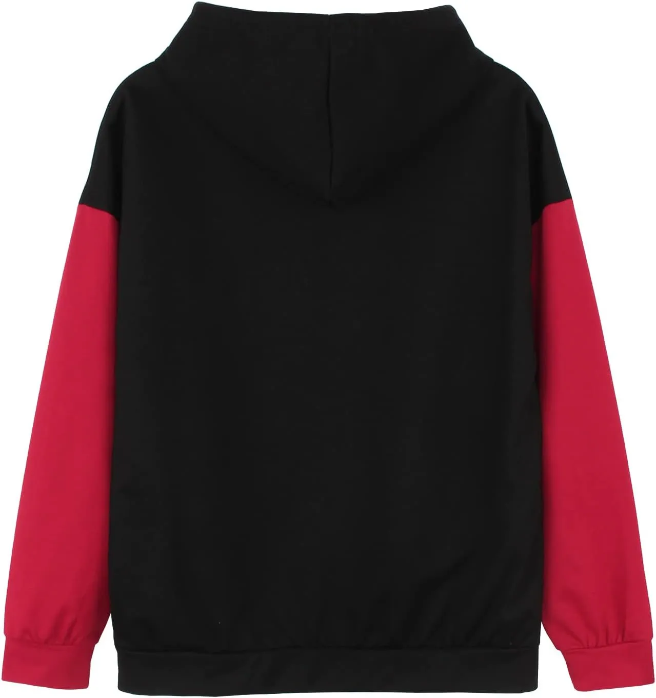 PESION Womens Pullover Hoodies Oversized Graphic Color Block Novelty Hoodie Sweatshirts with Pockets