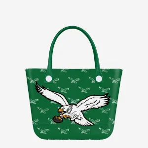 Philadelphia Eagles Kelly Green Big Logo Mini Print Tailgate Tote Bag