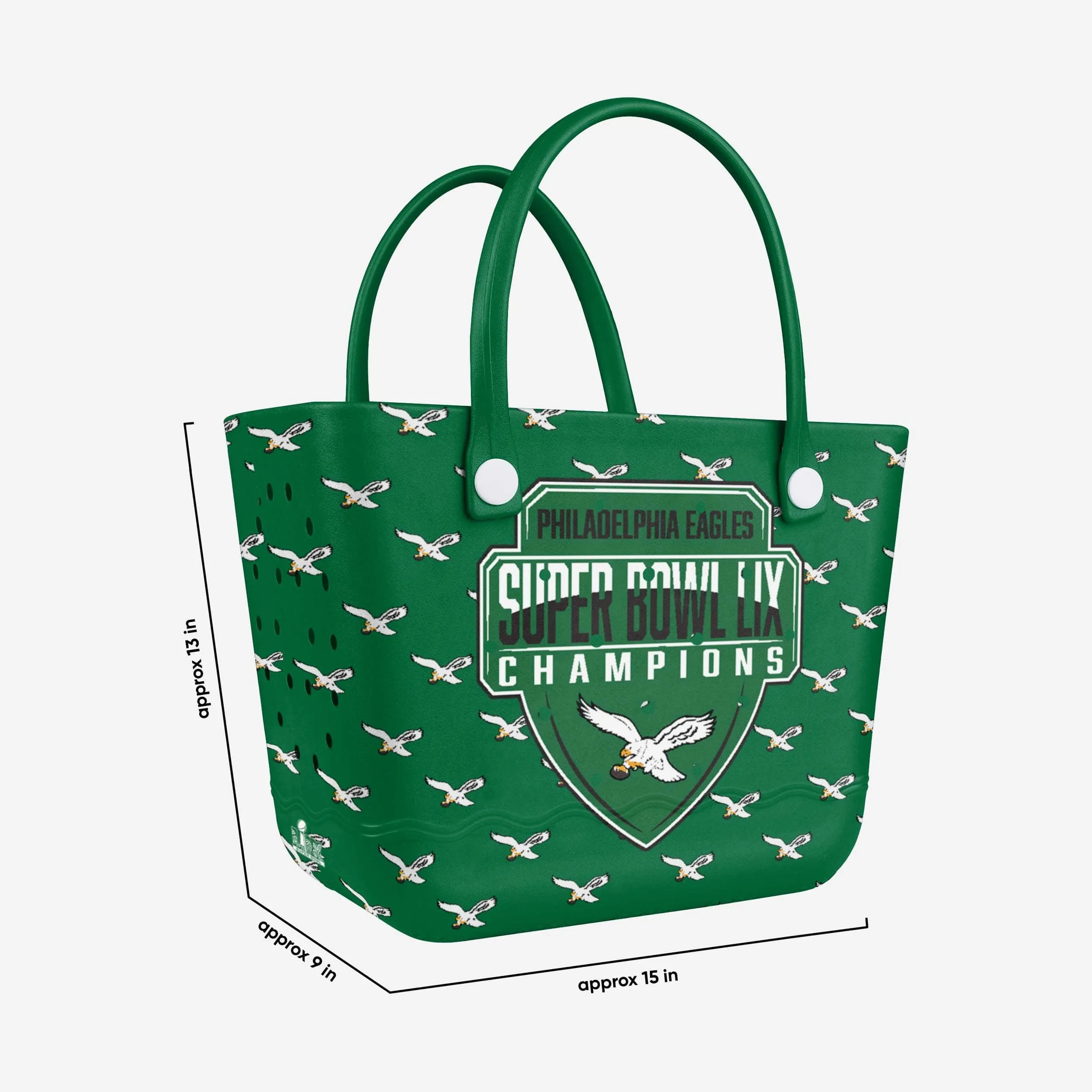 Philadelphia Eagles Super Bowl LIX Champions Kelly Green Tailgate Tote Bag