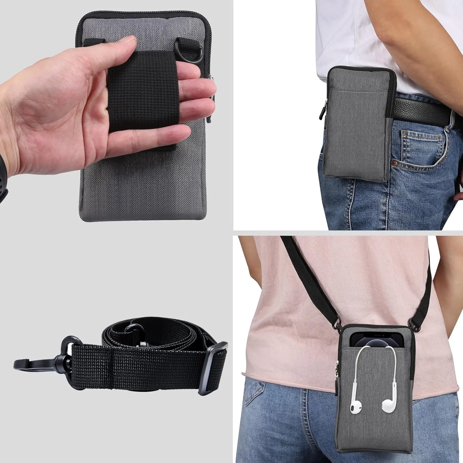 Phone Funny Pack 7.2 inch Mens Holster Compatible with Honor Magic V2,Mini Crossbody Bag Shoulder Bag Compatible with Men, Small Messenger Bag Compatible with Samsung Galaxy Fold 6/5/4/3 Phone Holster