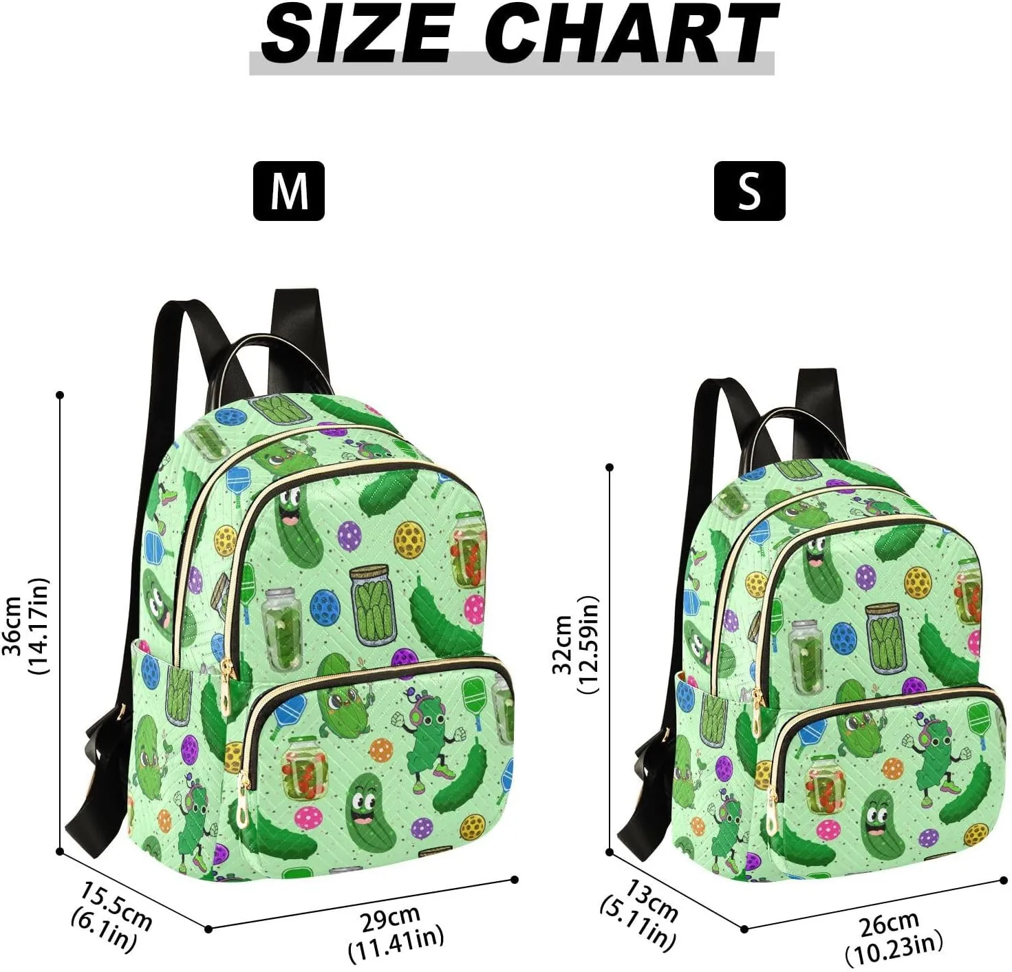 Pickle Mini Backpack for Women, Travel Backpack Purse Daypack Shoulder Bag for Ladies