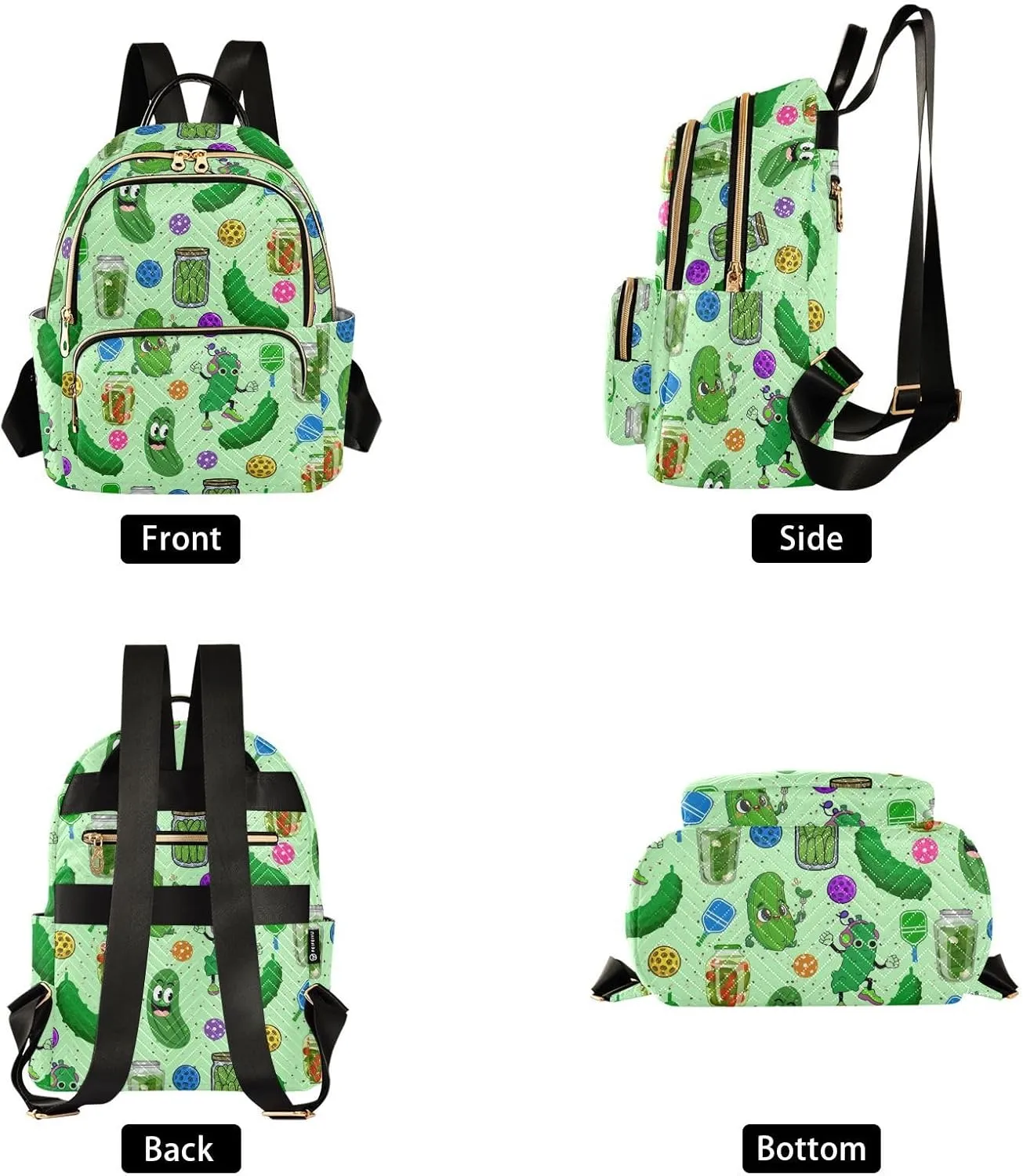 Pickle Mini Backpack for Women, Travel Backpack Purse Daypack Shoulder Bag for Ladies