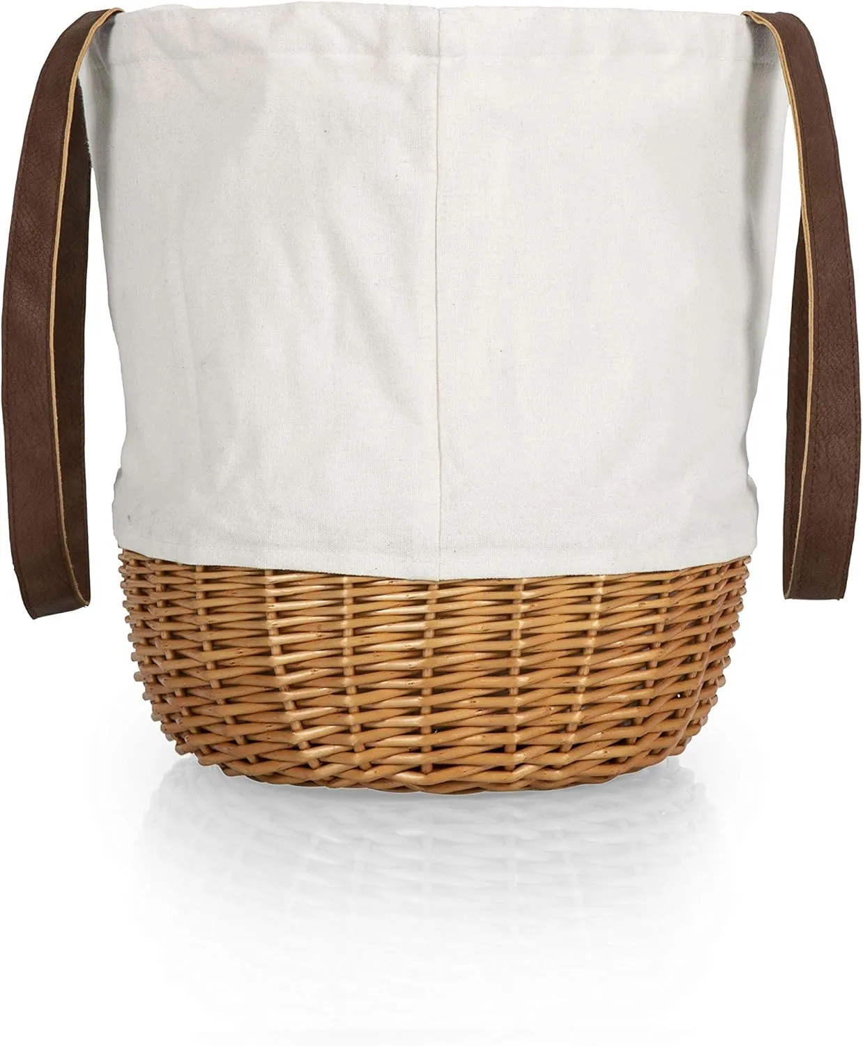 PICNIC TIME NFL Mickey Coronado Canvas and Willow Basket Tote