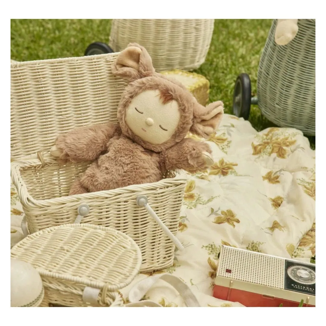 Piki Rattan Basket - Chalk