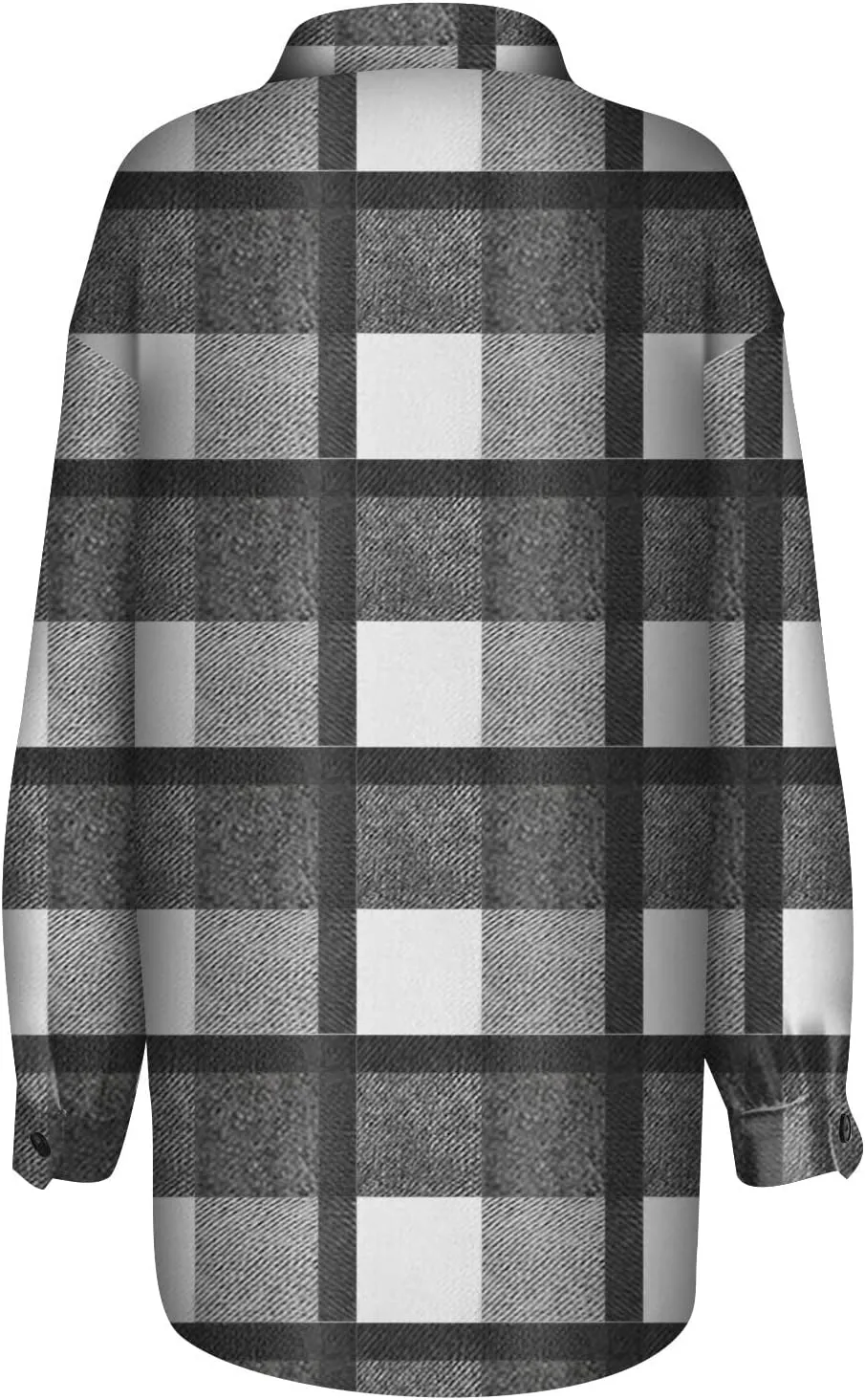 Plaid Shacket Jackets For Women Trendy 2023 Casual Oversized Flannel Shirts Long Sleeve Button Down Shirt Coats