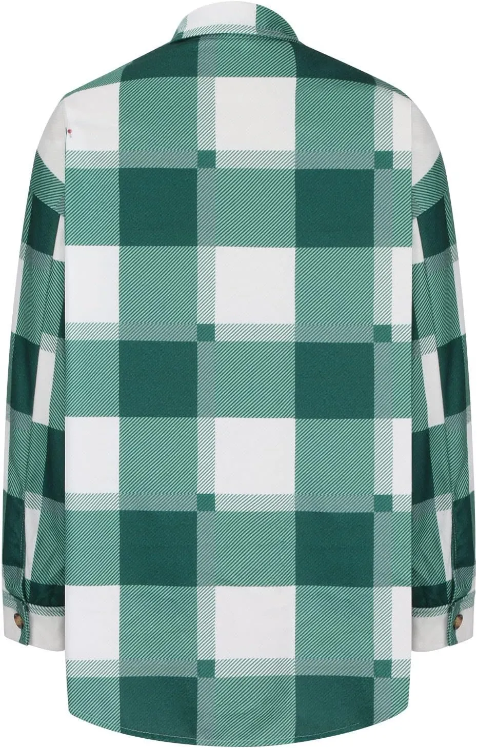 Plaid Shacket Jackets For Women Trendy 2023 Casual Oversized Flannel Shirts Long Sleeve Button Down Shirt Coats