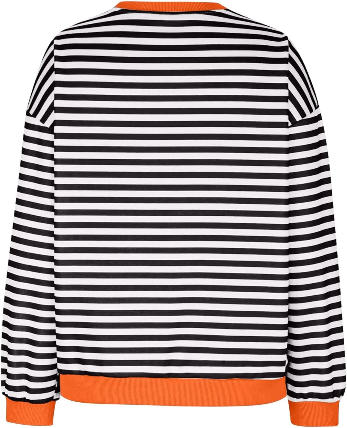 Plus Size Tops for Women 2024 Trendy Long Sleeve Striped Crewneck Sweatshirt Loose Fit Pullover Preppy Top Y2K Outfit