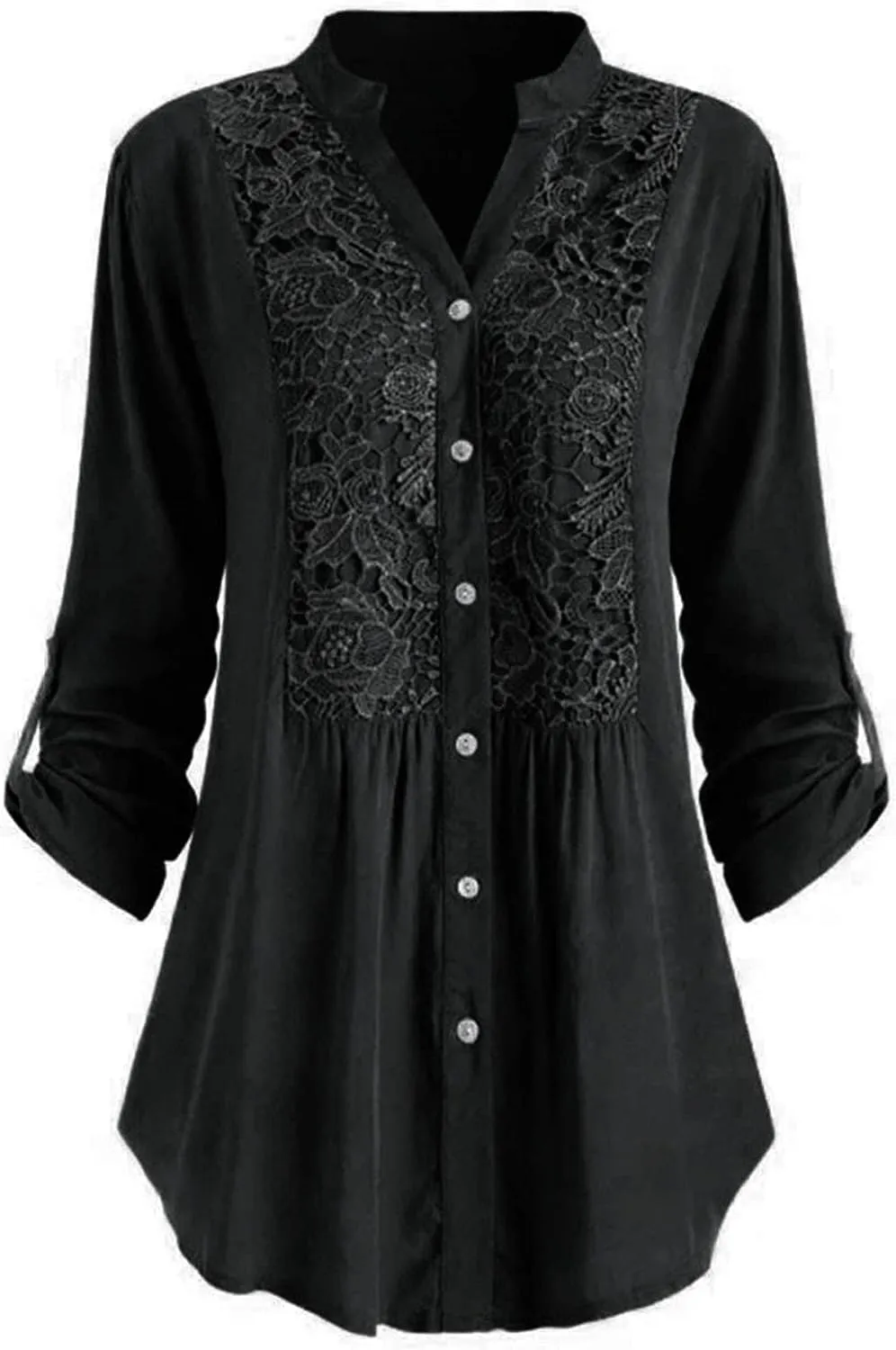 Plus Size Tops for Women Dressy Long Sleeve Mexican Embroidered Causal Shirts Fashion V Neck Button Down Fall Blouses