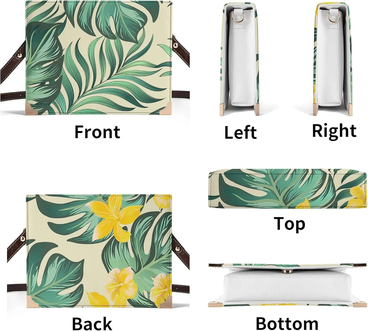 Polynesian Tribal Print Custom Book Square Crossbody Bag Pattern Custom Shoulder Strap Bible Storage Bag