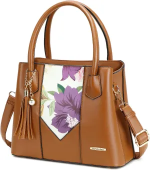 Pomelo Best Satchel bags for women with Random Flowers, Purses and Handbags for Women Shoulder Bag Top Handle Satchel