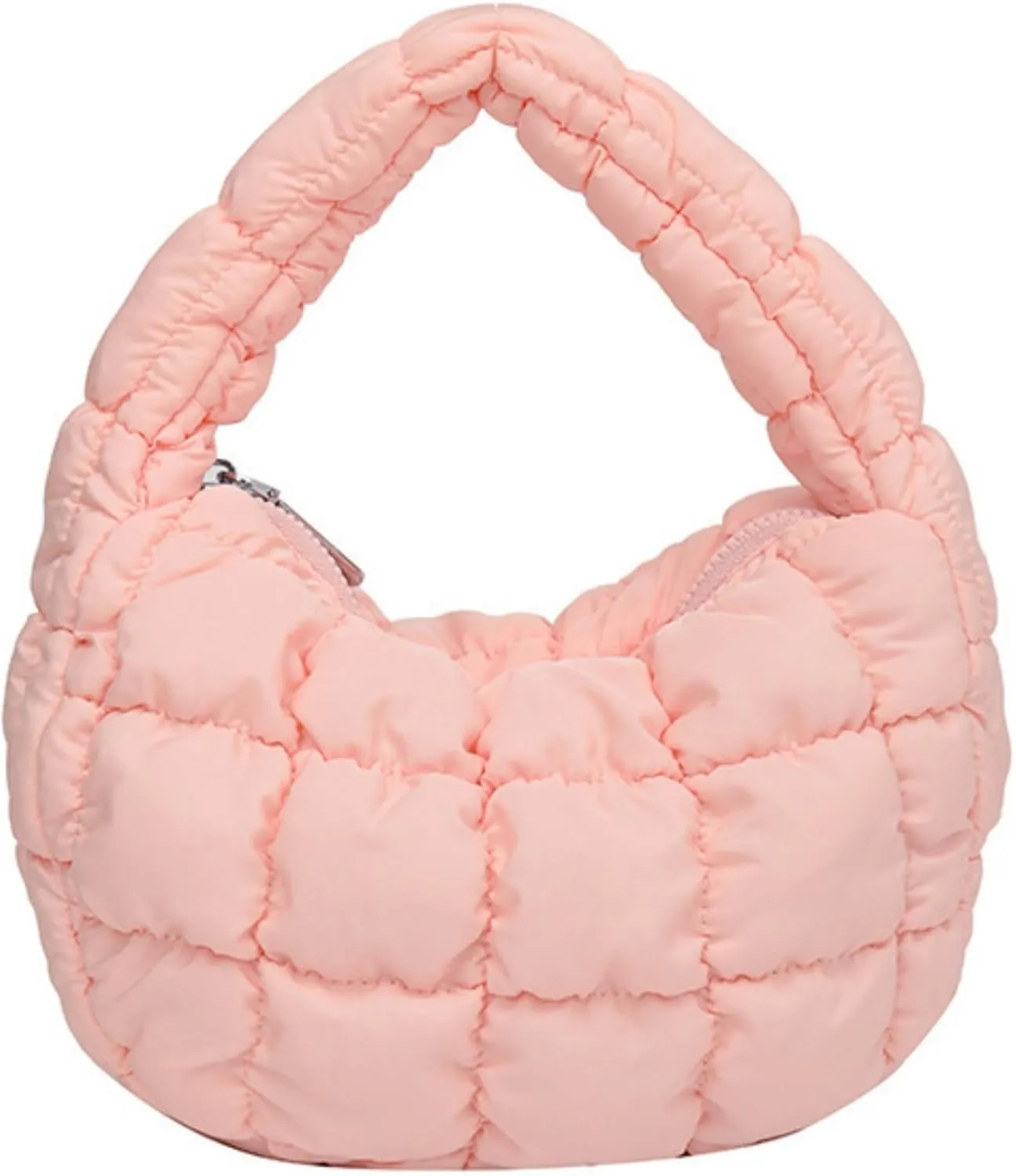 Puffer Bag Women Mini Quilted Cute Bubble Handbag Crescent Wrist Satchel Y2k Purse