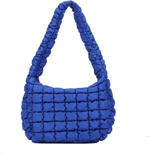 Puffer Tote Bag for Women Quilted Puffy Hobo Bag Lightweight Down Cotton Padded Shoulder Bag Trendy Padding Handbag
