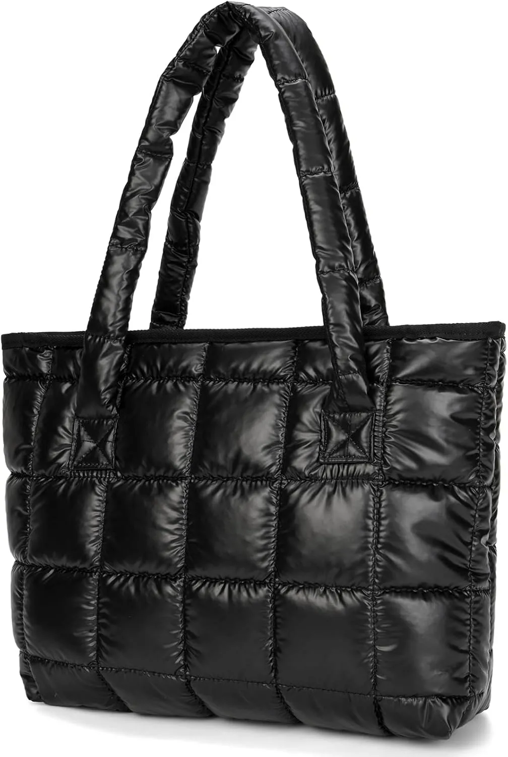 Puffer Tote Bag Lightweight Quilted Puffy Tote Bag Soft Down Cotton Padded Shoulder Bag Quilted Bag for Womens Handbag