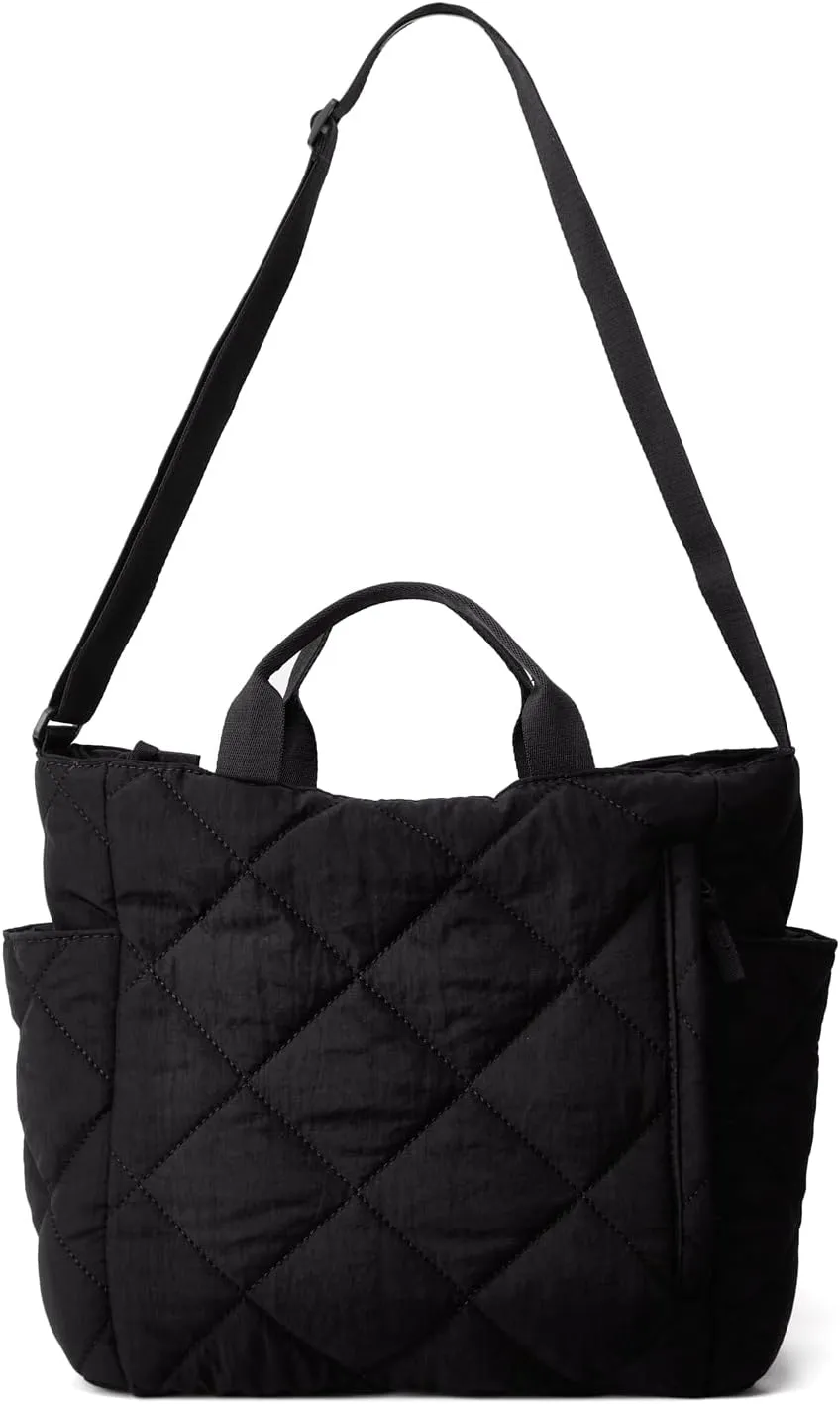 Puffer Tote Bag Women Quilted Crossbody Handbag Lattice Padded Puffy Purse Casual Satchel Bag